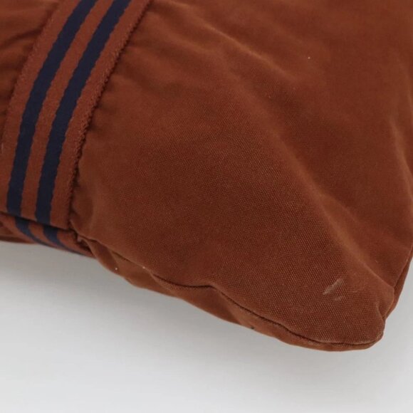 HERMES Fourre ToutPorte Documents Business Bag Canvas Brown Navy - Picture 9 of 15